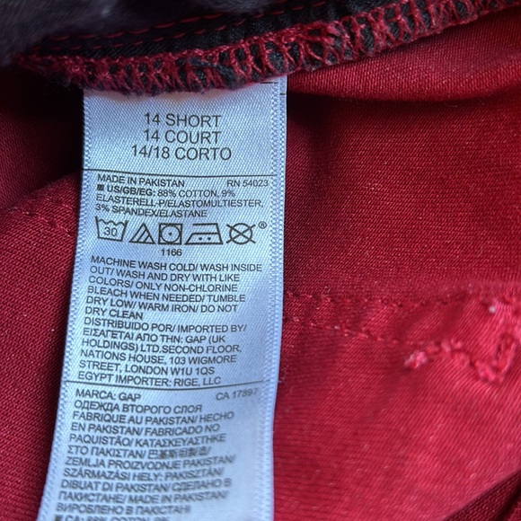 Gap Cranberry Red Skinny Jeans 14 Short - Picture 5 of 5